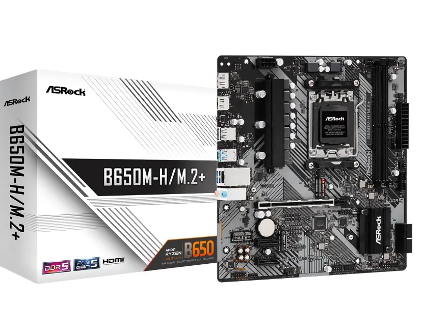 ASRock B650M-H/M.2+ Micro ATX Motherboard DDR5