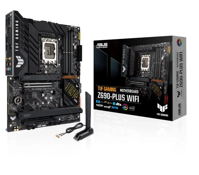 ASUS TUF Gaming Z690-Plus WiFi LGA 1700(Intel12th Gen) ATX Gaming Motherboard(PCIe 5.0,DDR5,4xNVMe SSD,14+2 Power Stages,WiFi 6,2.5Gb LAN,Front USB 3.2 Gen 2 Type-C Ports,Thunderbolt 4)